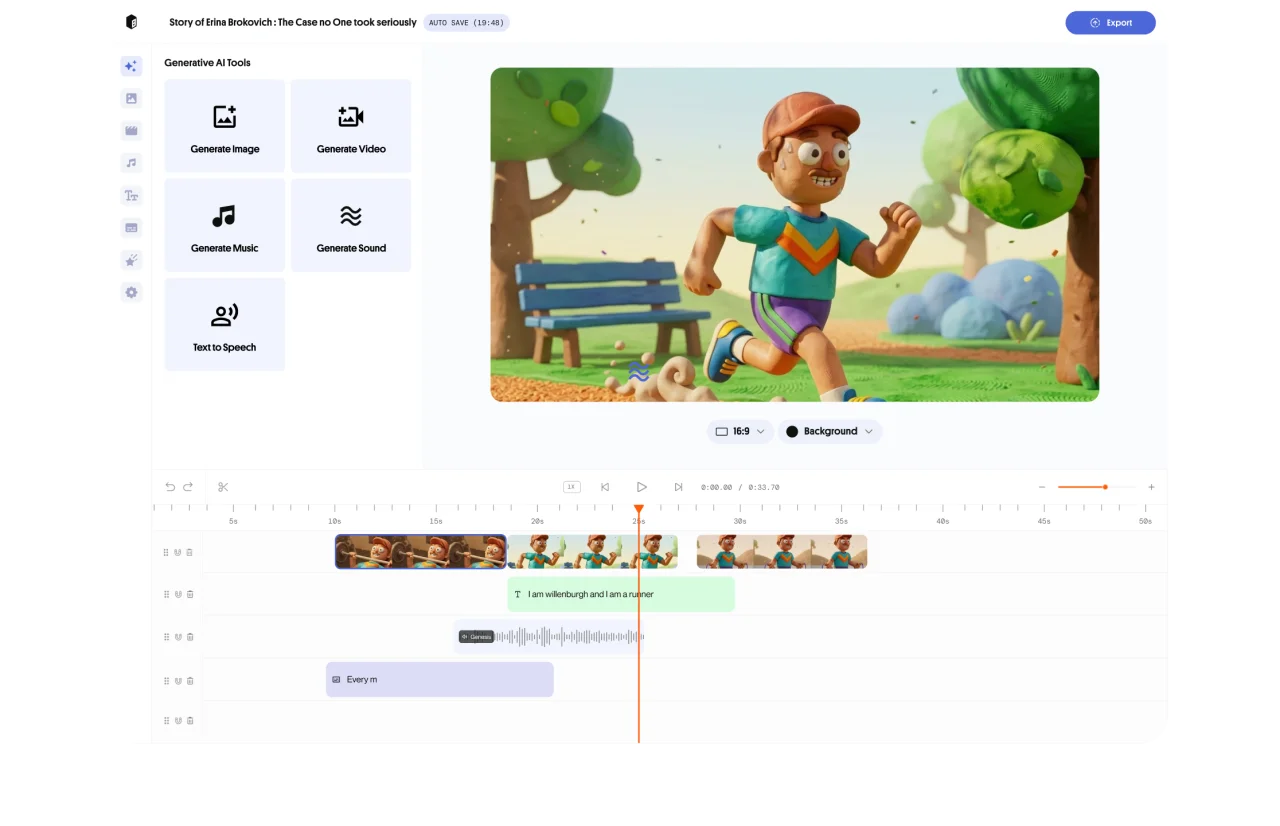 Multi-track timeline editor