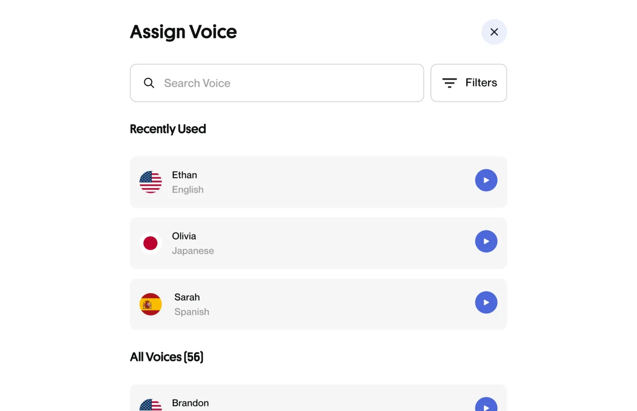 Voice and music assignment